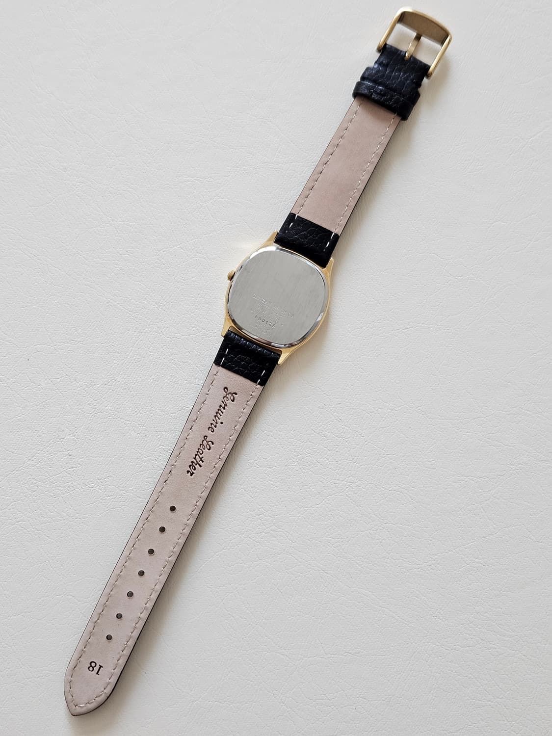 빈티지 시티즌 쿼츠 금장 가죽 시계 상품이미지6