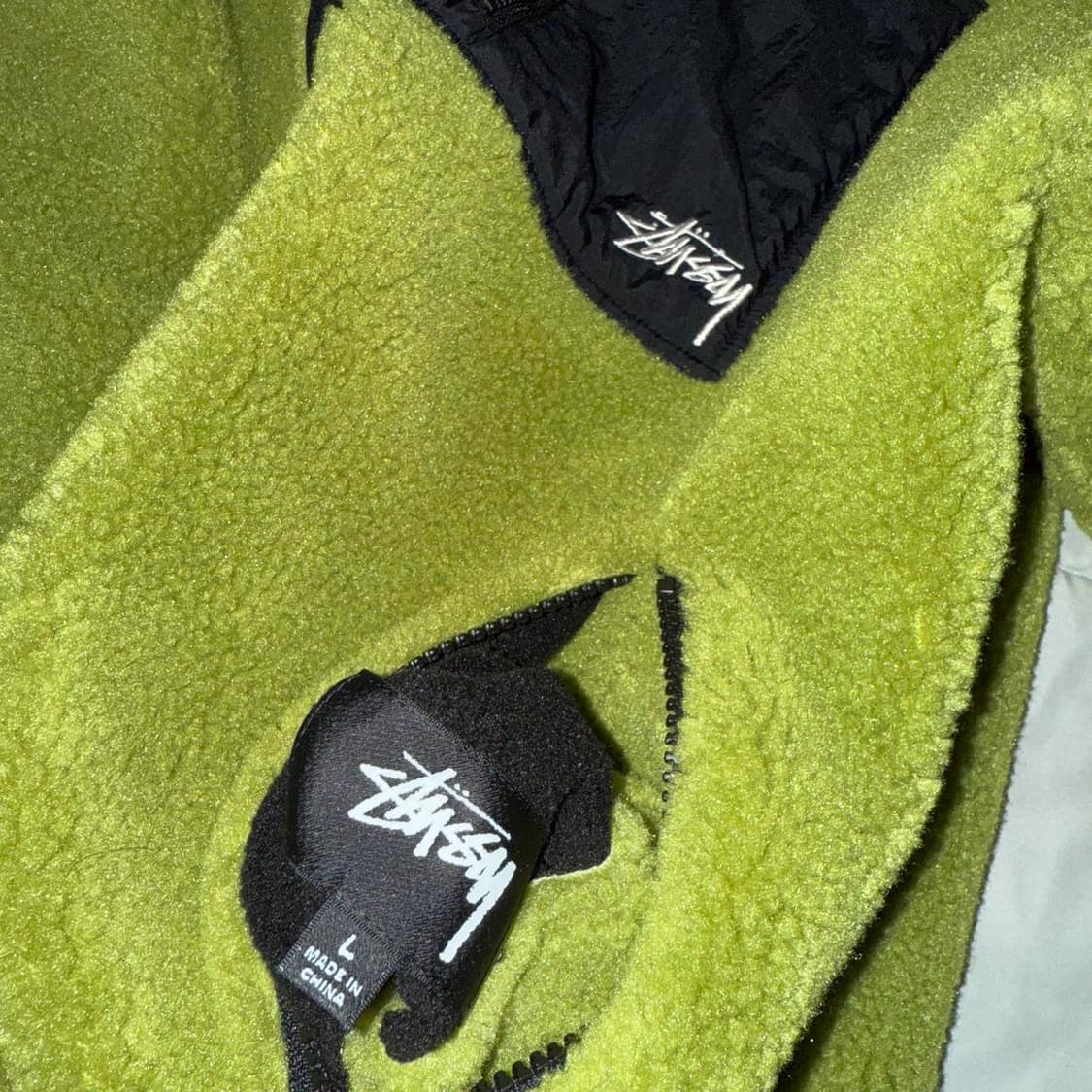 스투시 쉐르파 플리스 자켓 모스그린 상품이미지5