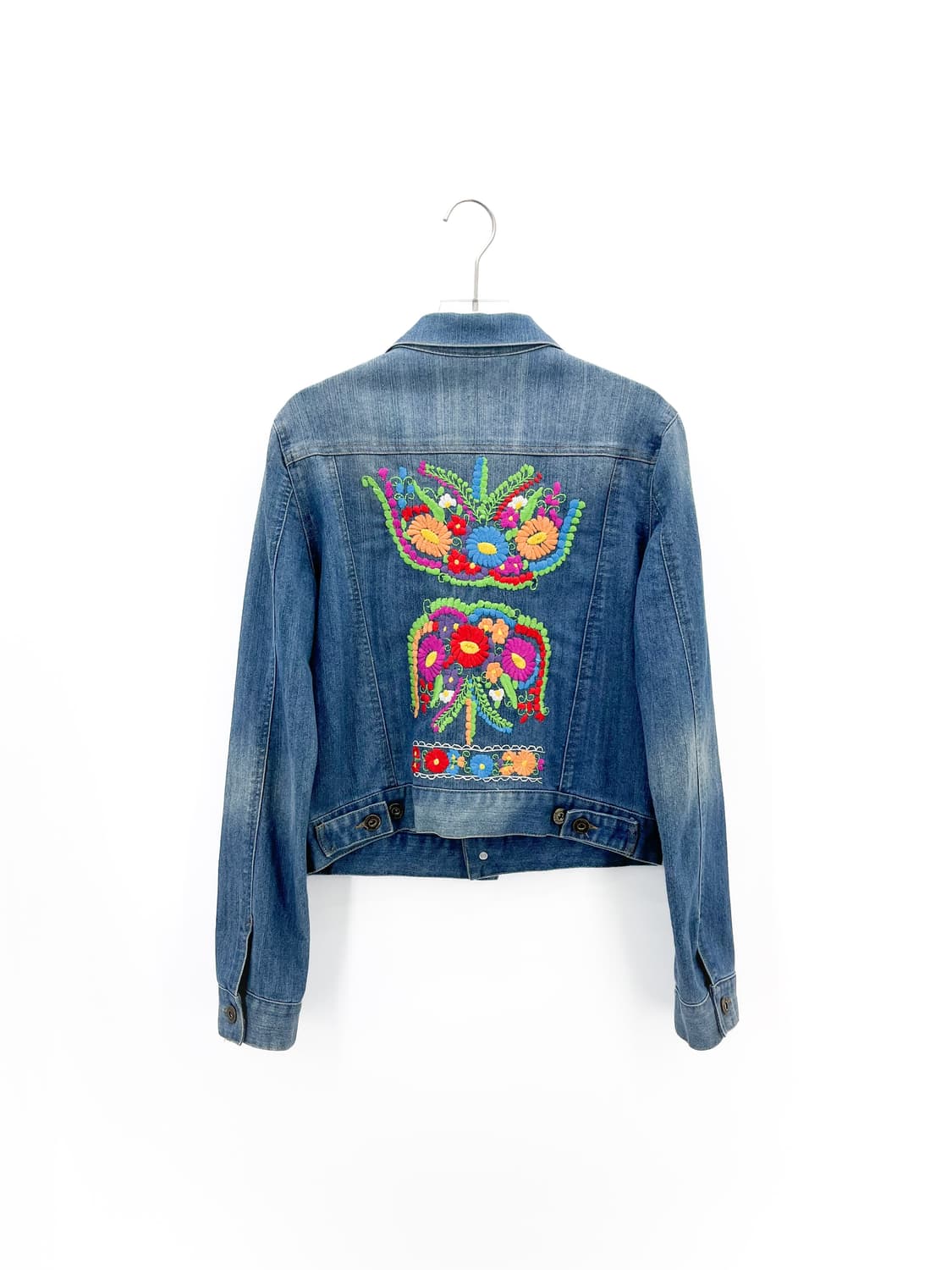 빈티지 플라워 자수 데님 자켓 상품이미지5