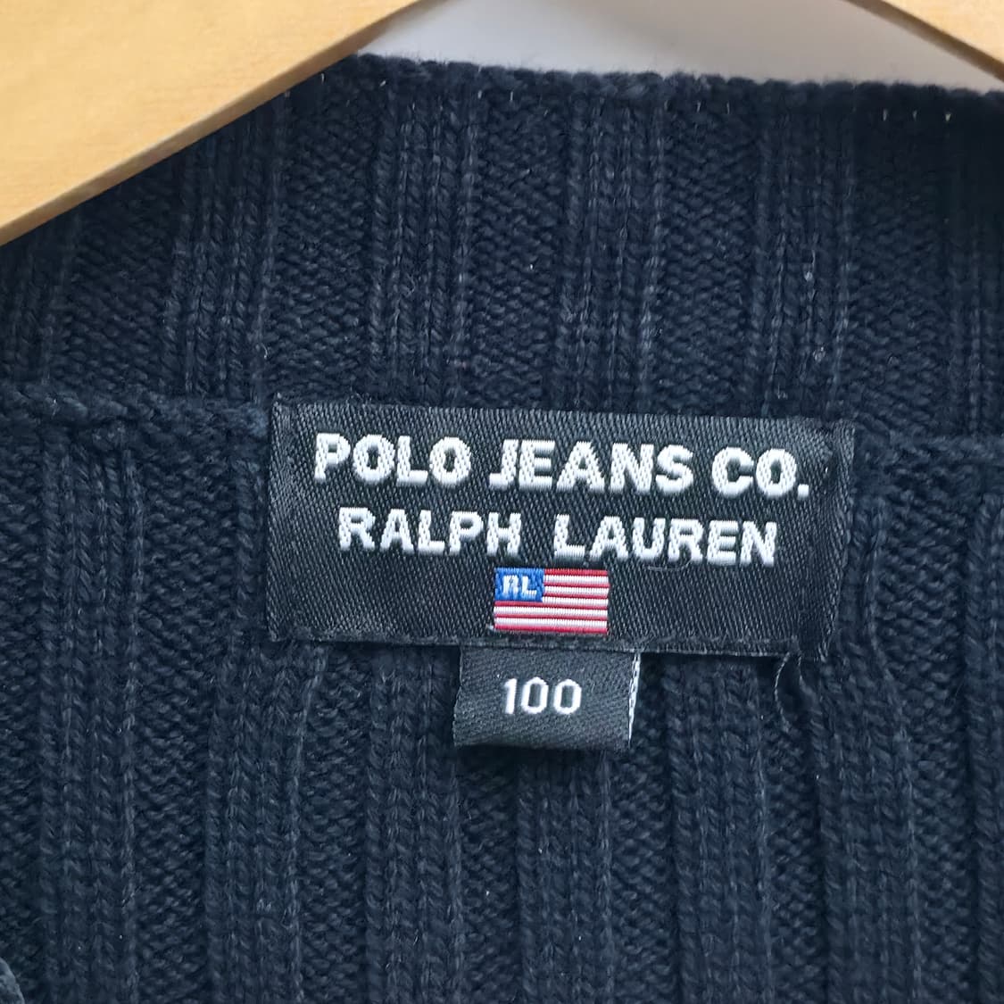 [L] 폴로 랄프로렌 블랙 리브 롱 니트 상품이미지5