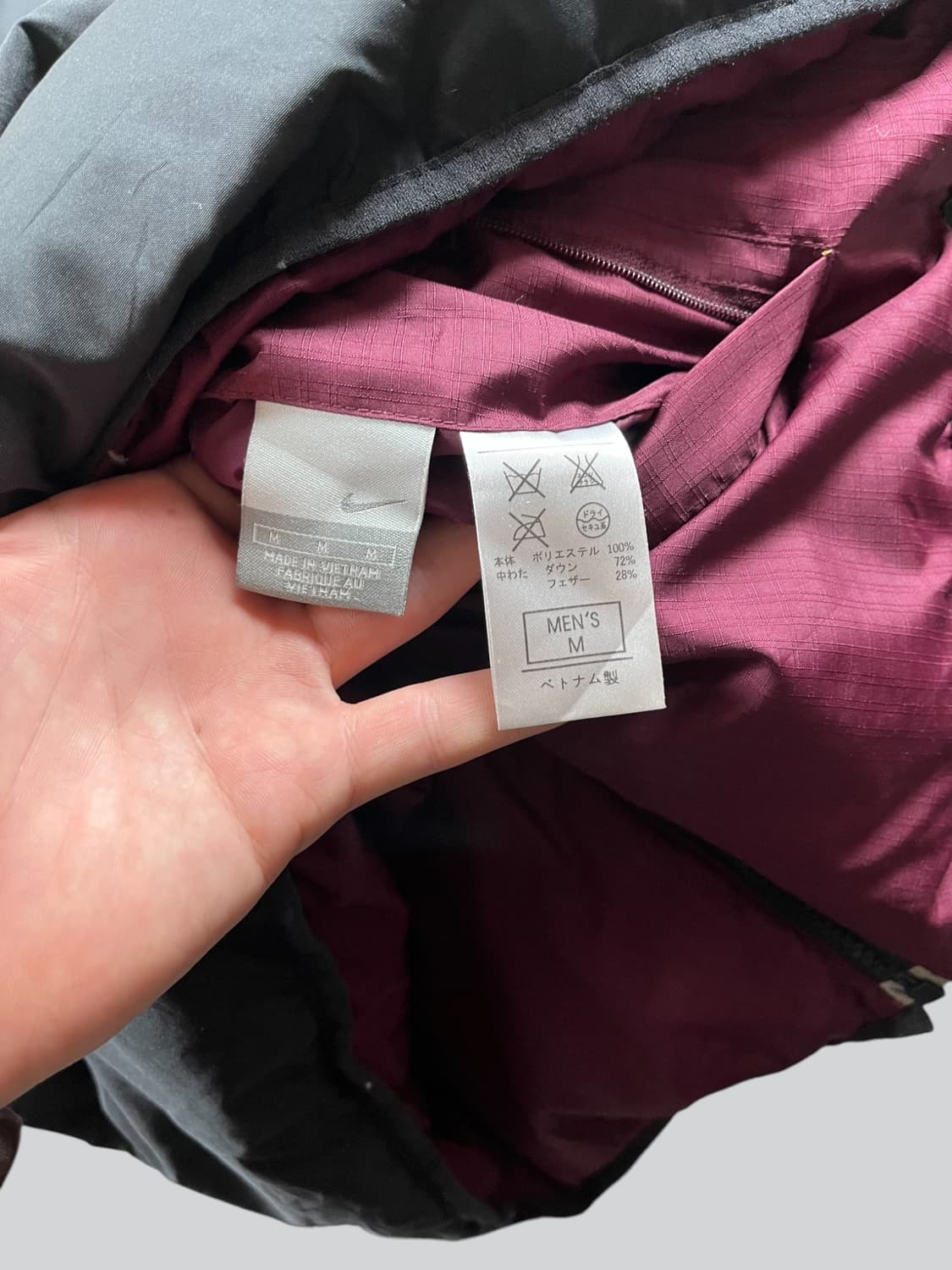 Nike 리버시블 와인컬러 패딩 상품이미지8