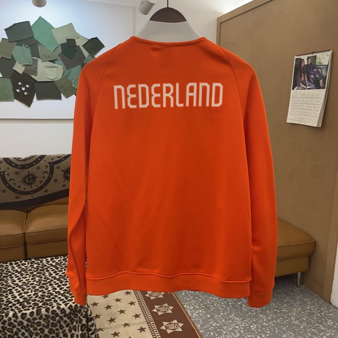 나이키 네덜란드 13-14 국대 Y2K 오렌지 져지 집업 L C09610 상품이미지4