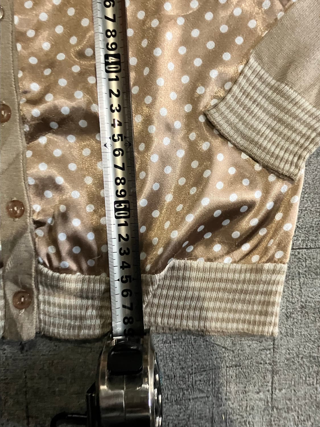 일본빈티지 Elle 하구미모리걸 달천깔페어리 땡땡이 도트가디건 상품이미지3