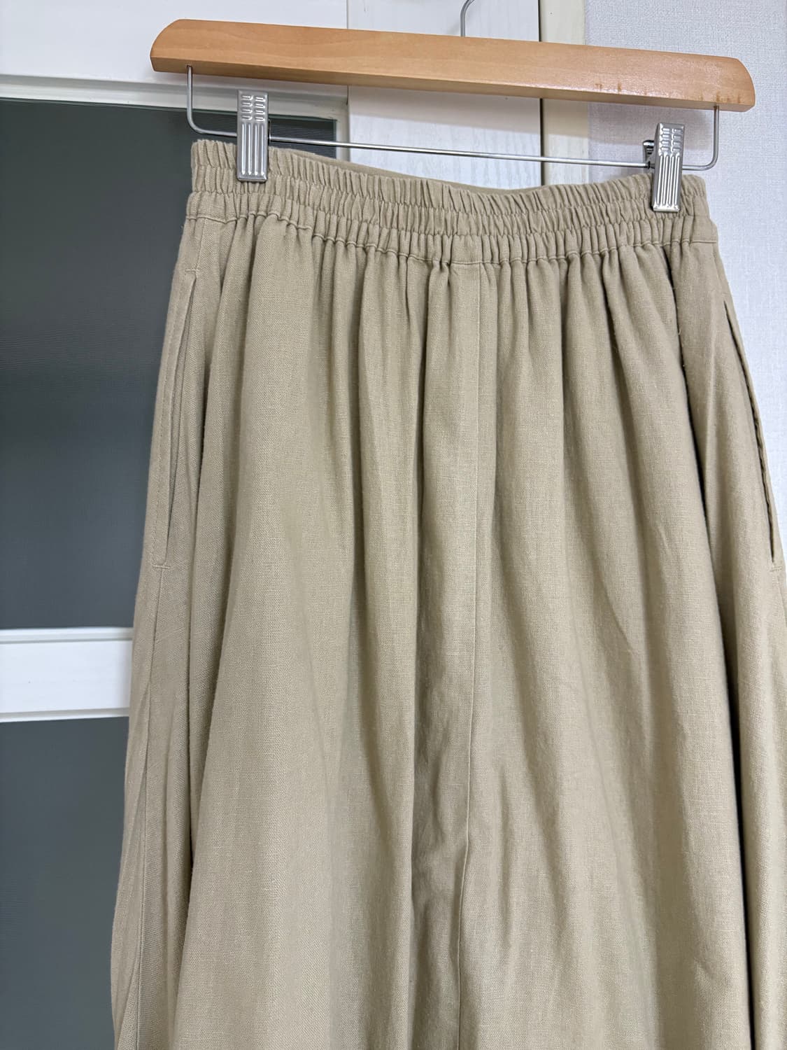 베이지 롱 스커트 상품이미지5