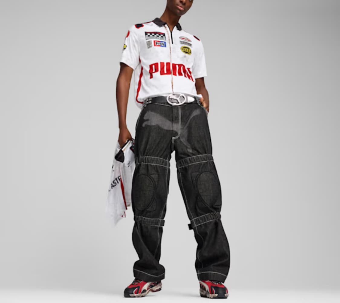 F1 A$AP ROCKY 에이셉 라키 PUMA 푸마 더블니 패드 데님팬츠 상품이미지5