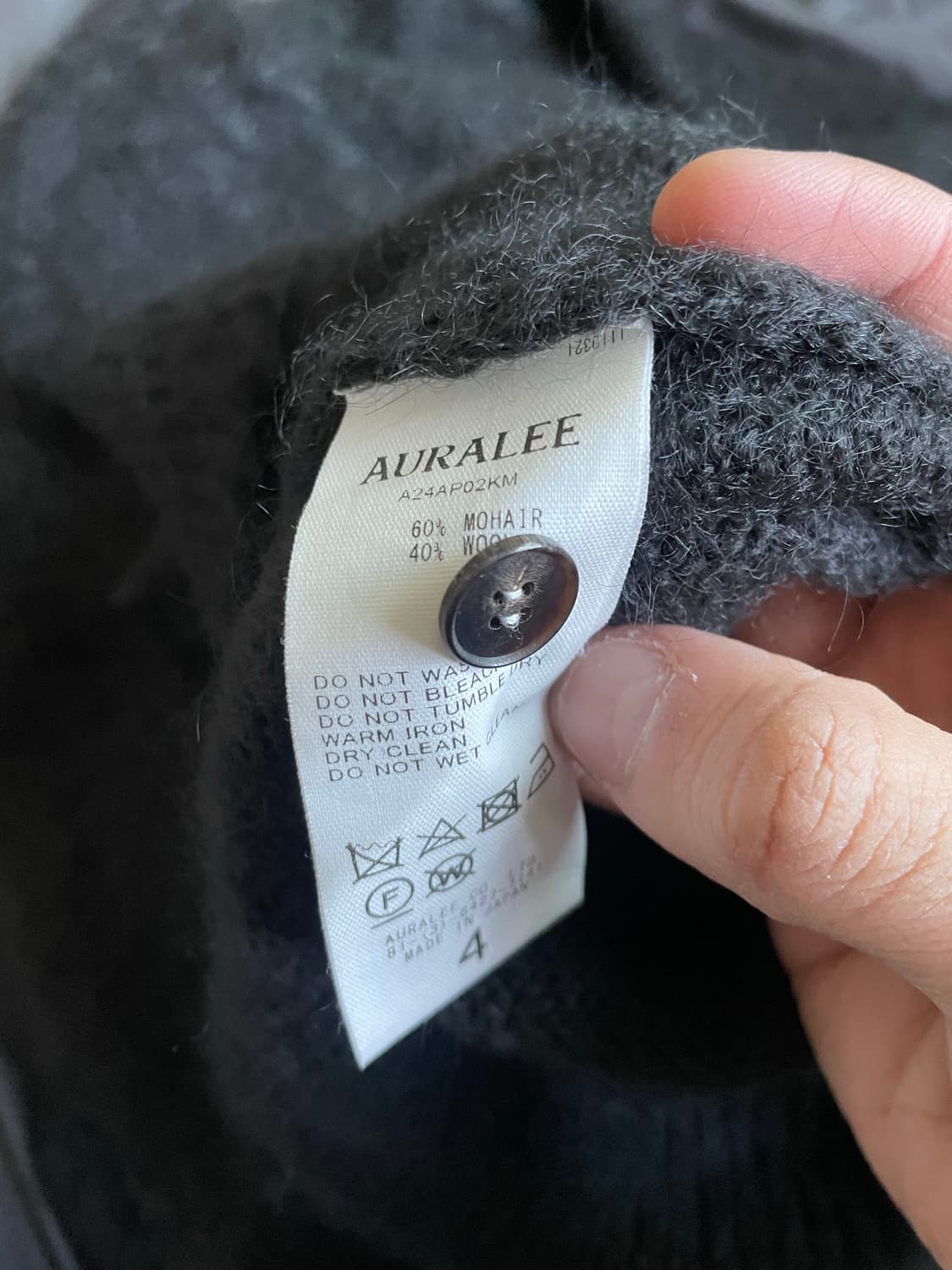 오라리 브러시드 슈퍼키드 모헤어 니트 폴로 상품이미지4