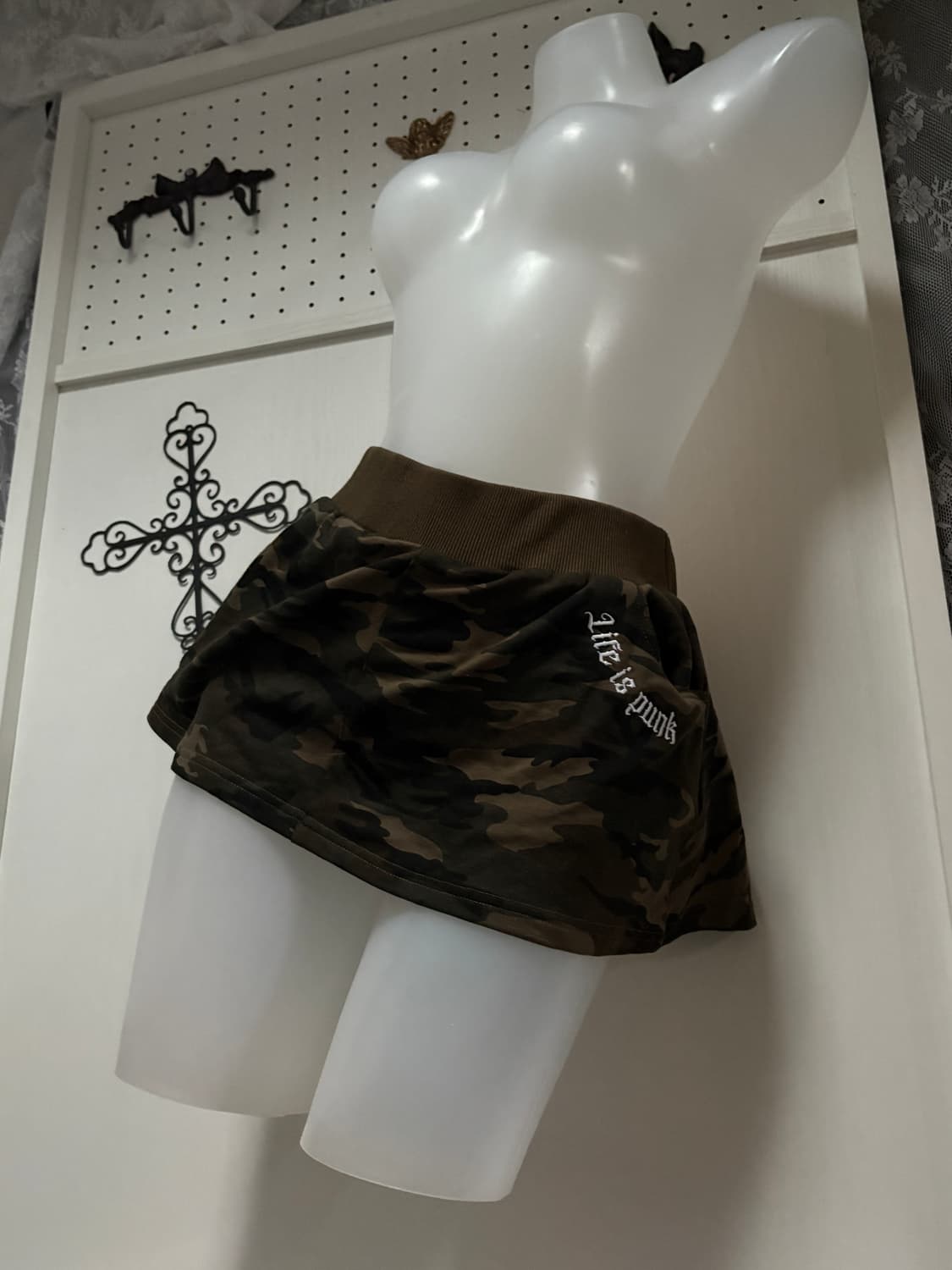 • rough neck camouflage banding skirt (새 상품이미지1