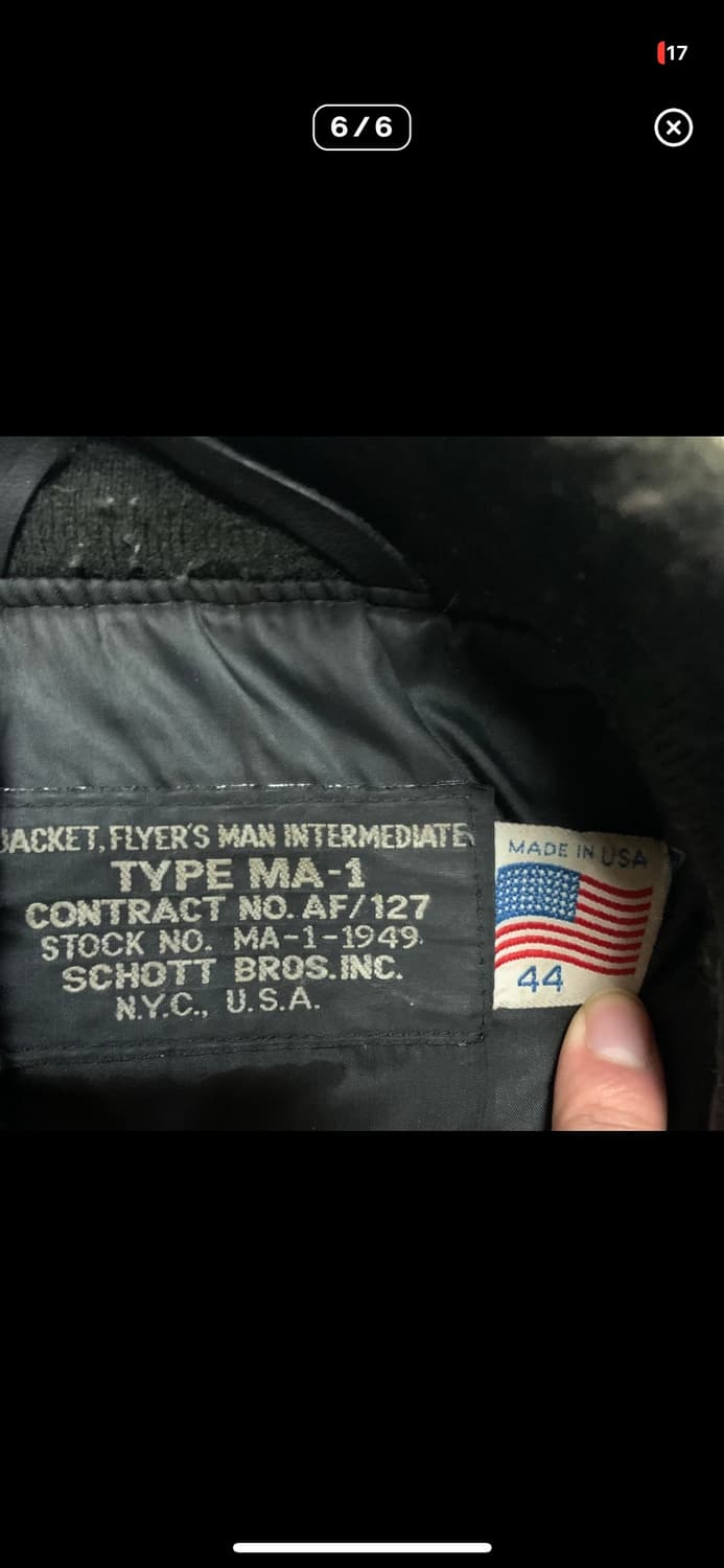 빈티지 쇼트 레더 ma-1 상품이미지6