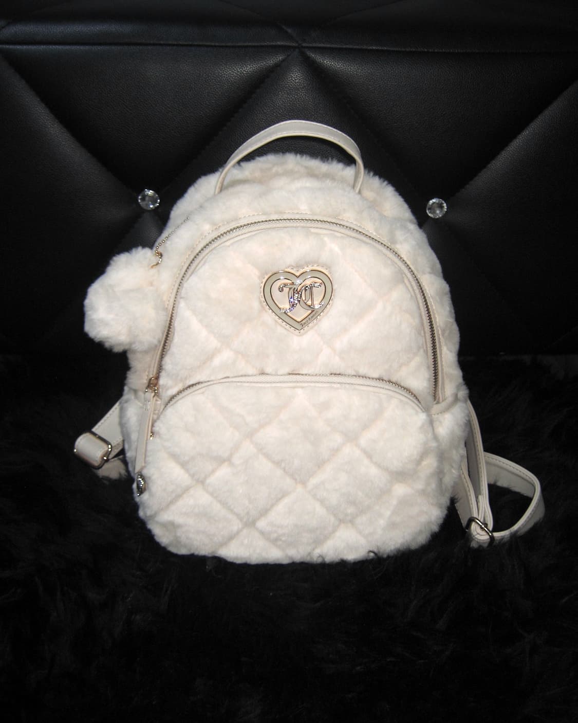 juicy couture 쥬시꾸뛰르 아이보리 퍼 백팩 가방 갸루 달천 상품이미지6