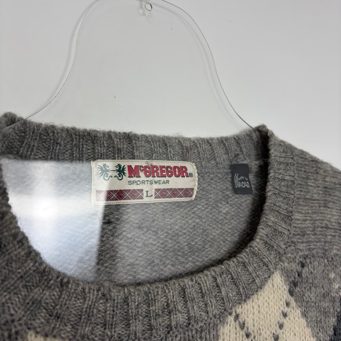 맥그리거 아가일 니트 티셔츠 상품이미지2