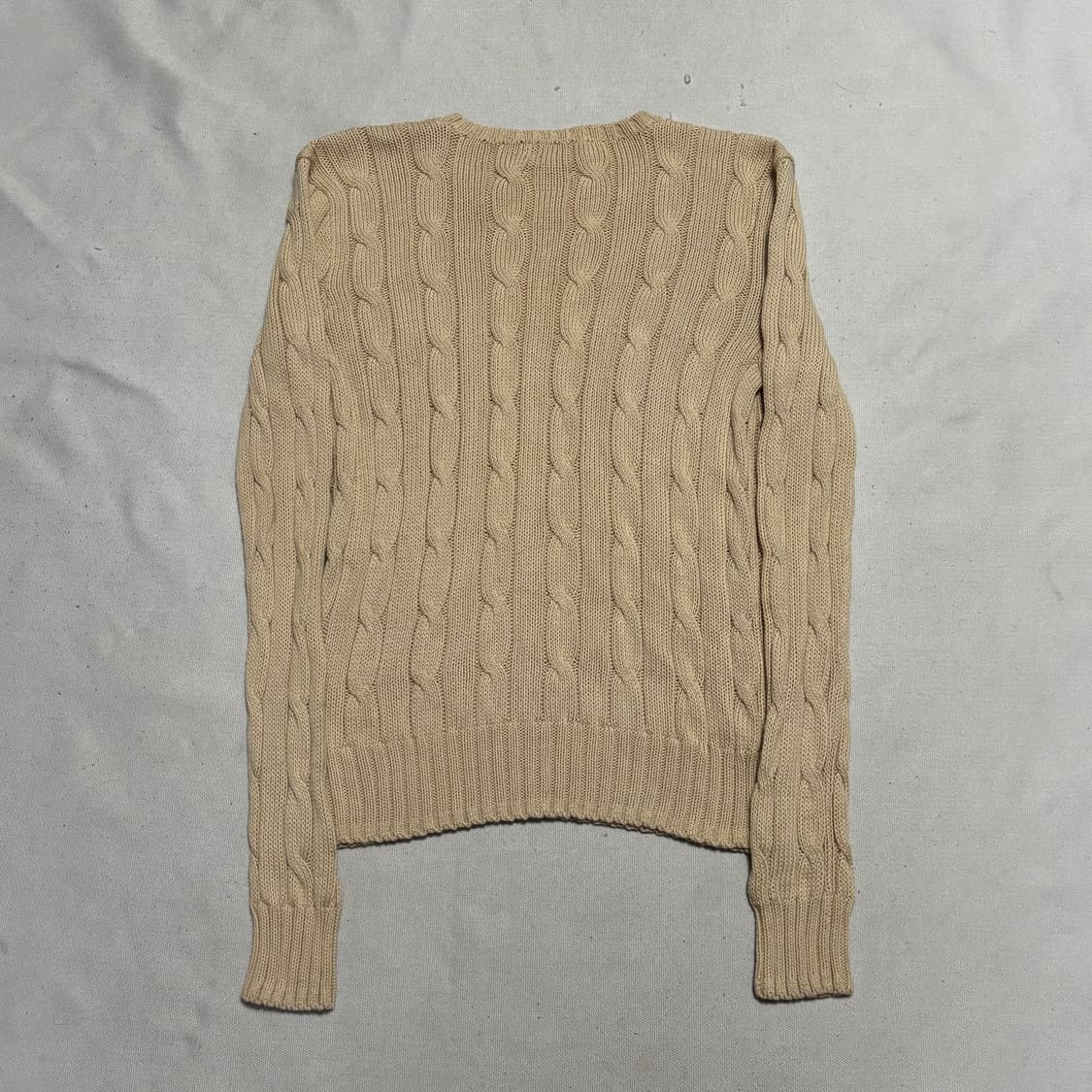 XS 폴로랄프로렌 브라운 포니 여성용 코튼 케이블 니트 상품이미지3