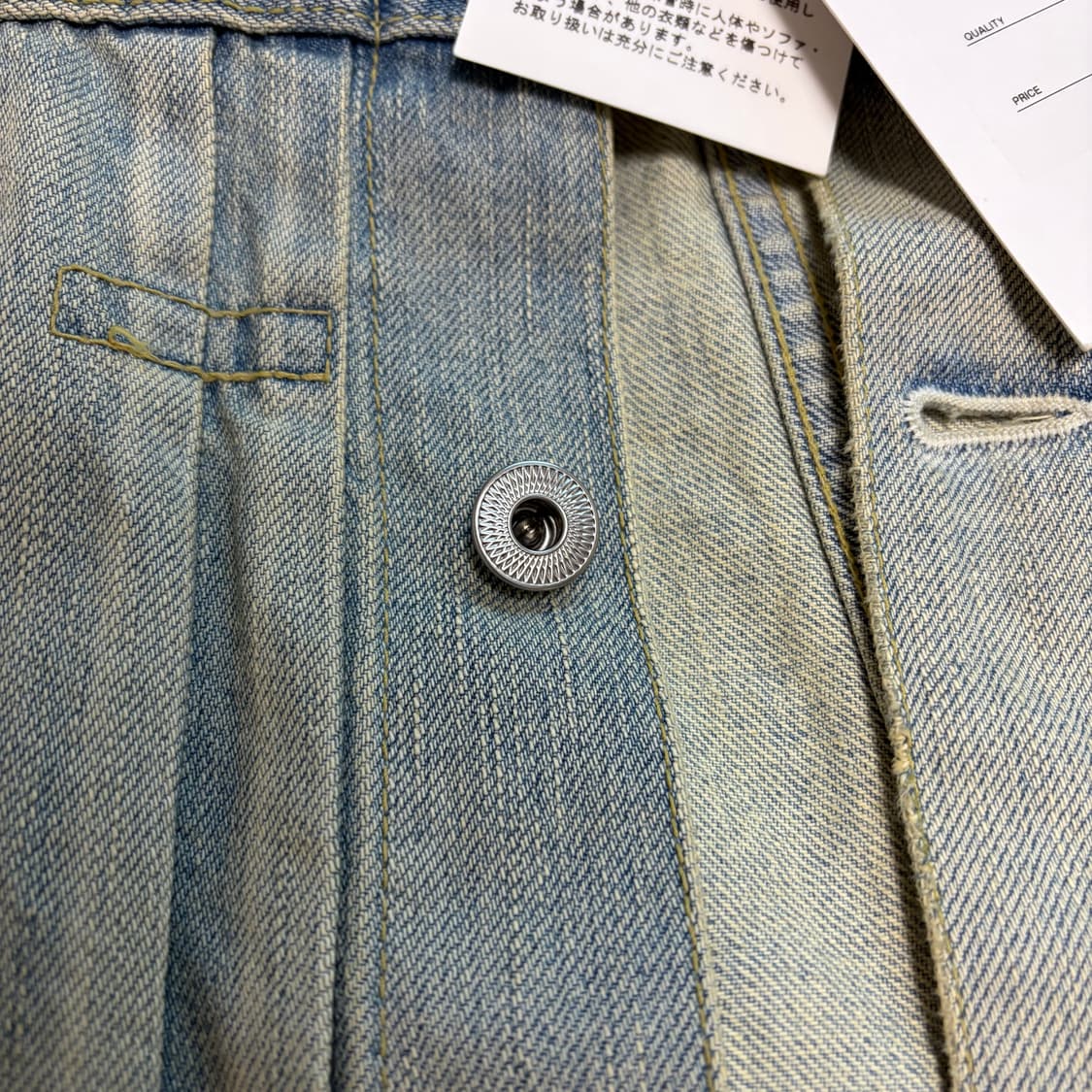 [48] A.PRESSE 아프레쎄 25 데님 자켓 블리치 상품이미지4