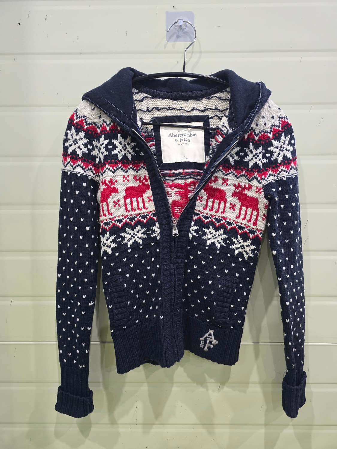 Abercrombie & Fitch 니트 후드집업 S 상품이미지1