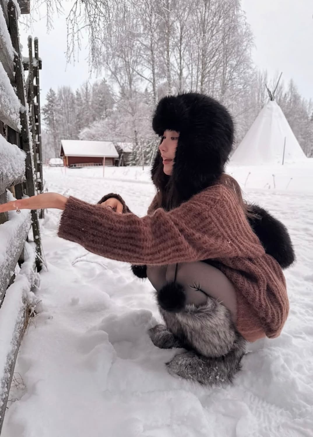 더바넷 폼폼 트루퍼 퍼모자 상품이미지2