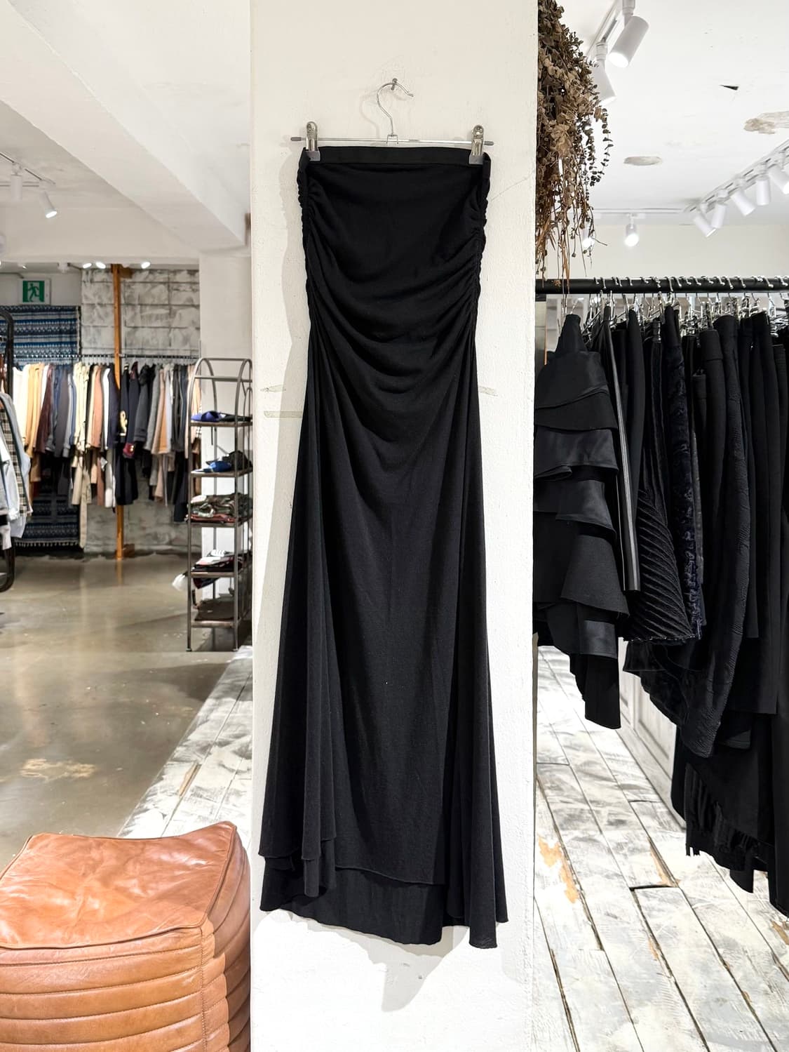 릭 오웬스 릴리즈 블랙 드레이프 롱 맥시 드레스 상품이미지1