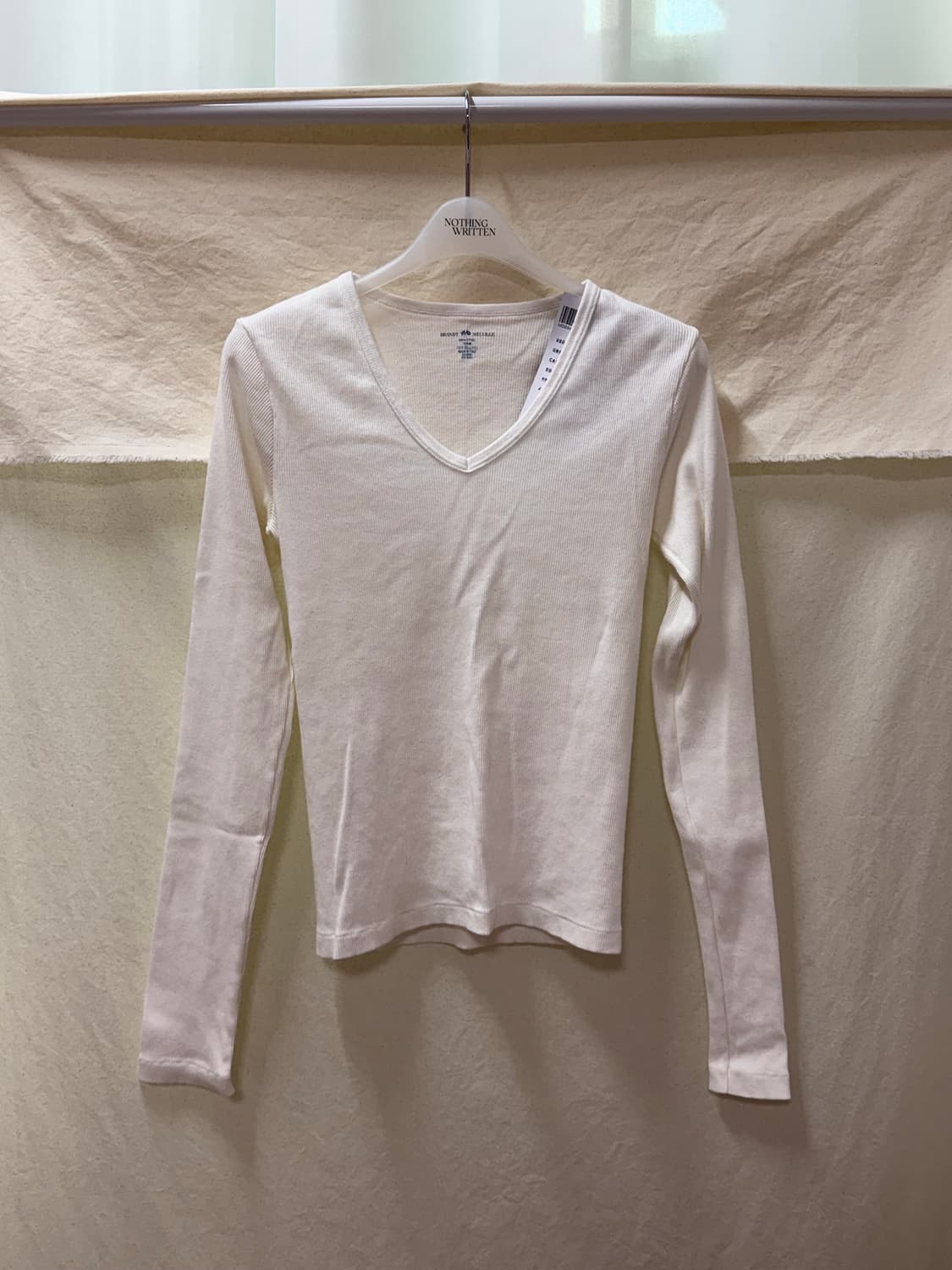 브랜디멜빌 브이넥 골지티셔츠 상품이미지1