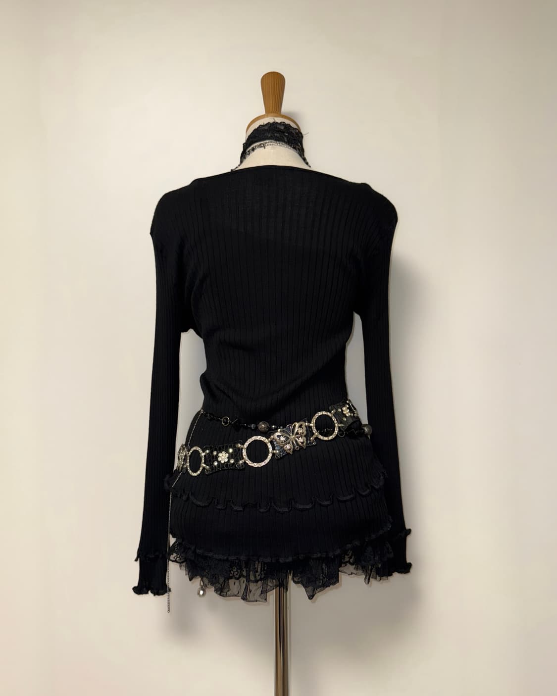 프릴 데일리 블랠 니트가디건 상품이미지3