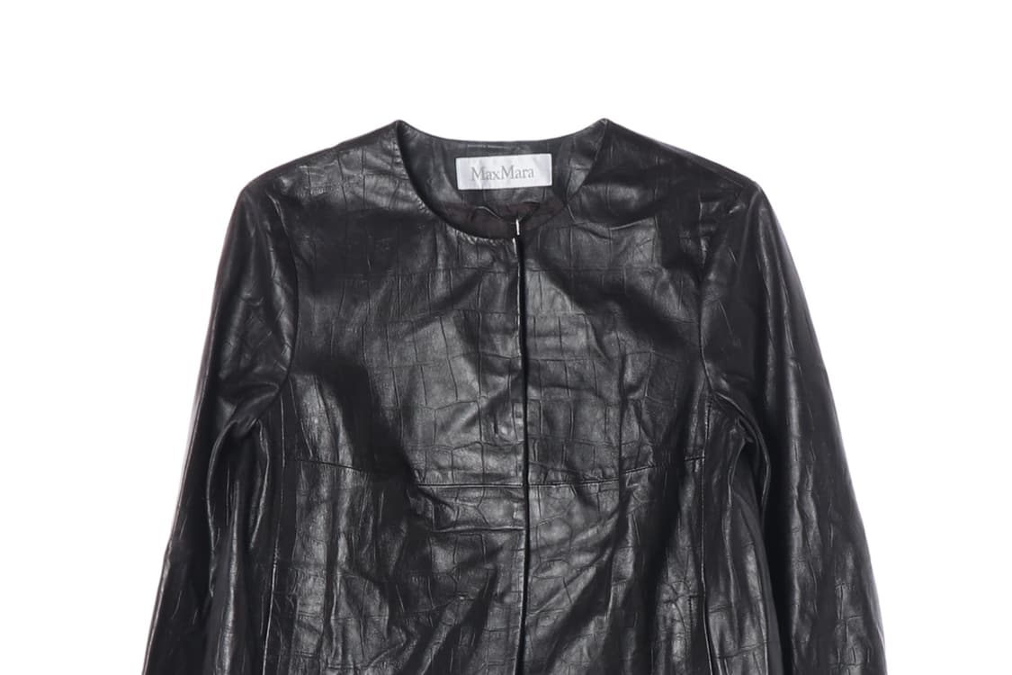 (새상품)[XS]막스마라 송아지가죽 노카라 레더 가죽 자켓 셋업 재킷
 상품이미지2