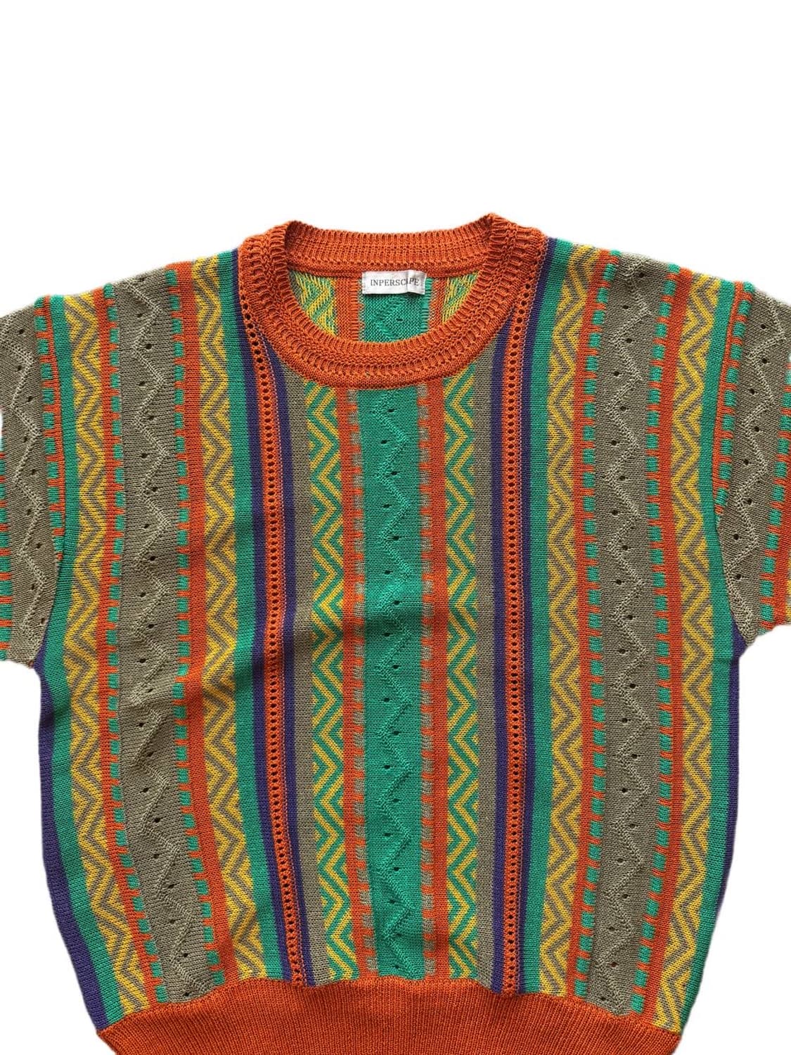 빈티지 스트라이프 반팔 스웨터 상품이미지3