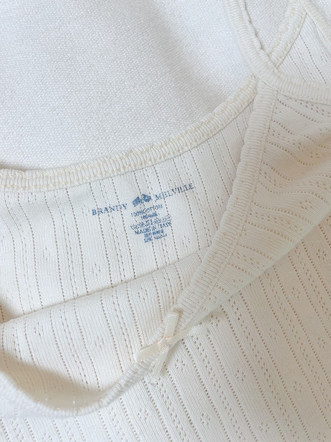 브랜디멜빌 아일렛 포인텔 아이보리 리본 나시 상품이미지5