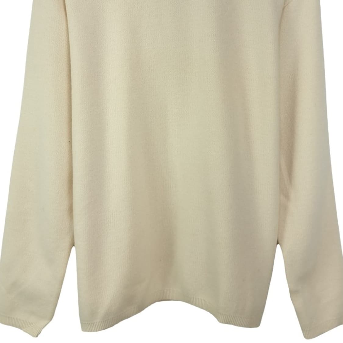 [쿠어] 캐시미어 블랜디드 미니멀 크루넥 니트 크림 M18887 상품이미지5