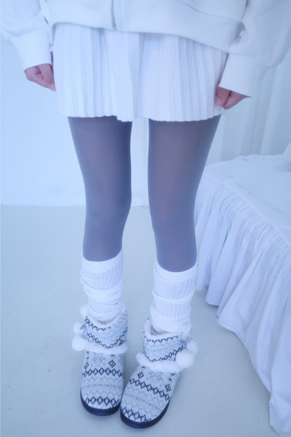 묘랑 노르딕 폼폼 어그 부츠 상품이미지3