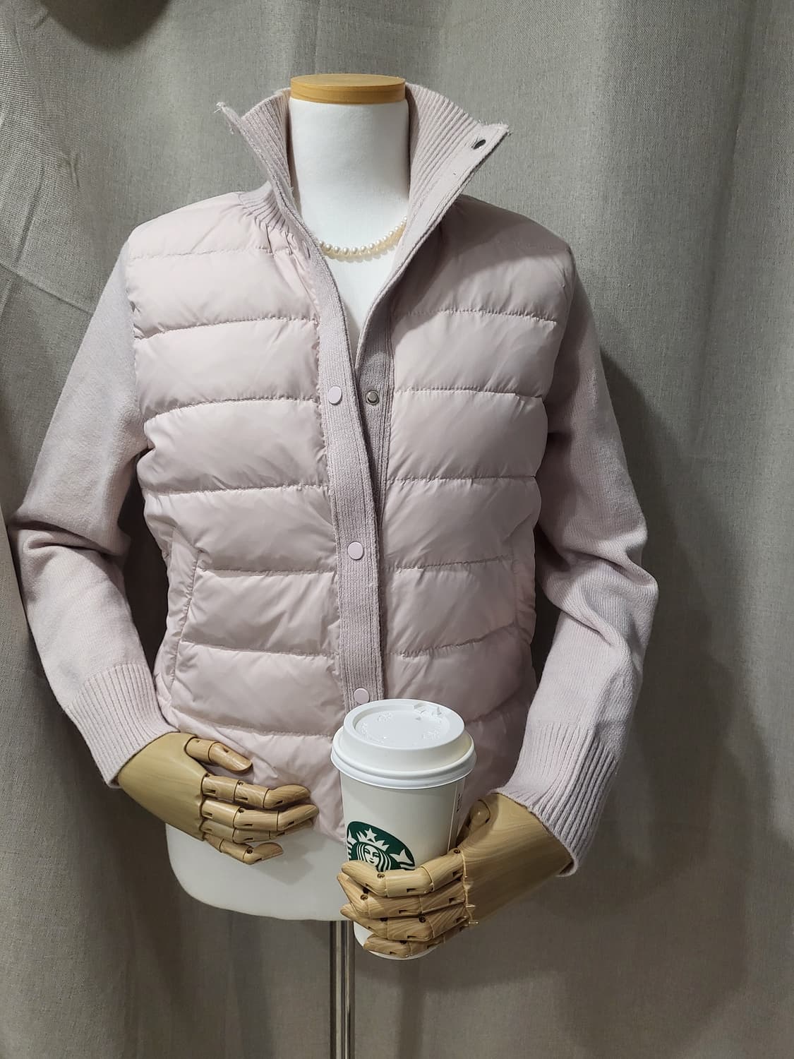 택포🎁새상품 경량 오리털 가디건 니트 덕다운 폴라 스웨터 패딩 상품이미지4