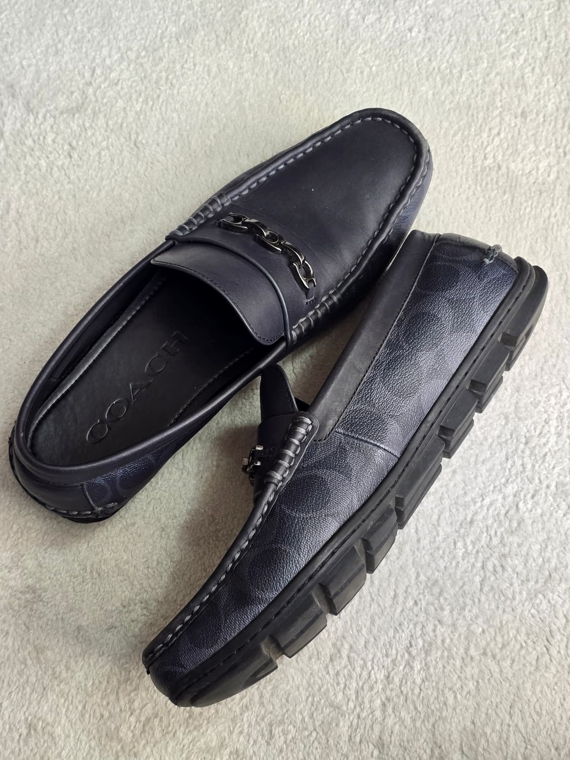 코치 Coach 시그니처 체인 드라이버 남성 로퍼 270size 상품이미지1