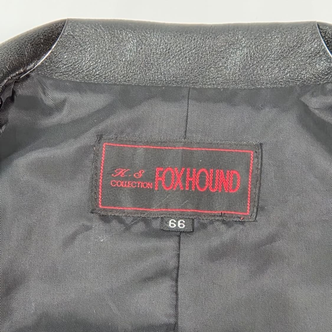 FOXHOUND 스티치 디테일 천연 양가죽 레더 블레이저 66 상품이미지6