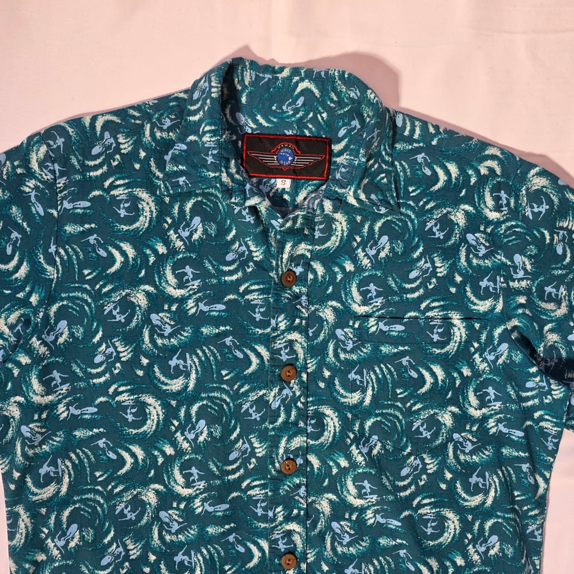 [S]90s 하와이 웨이브 웨어 하와이안 셔츠 상품이미지3