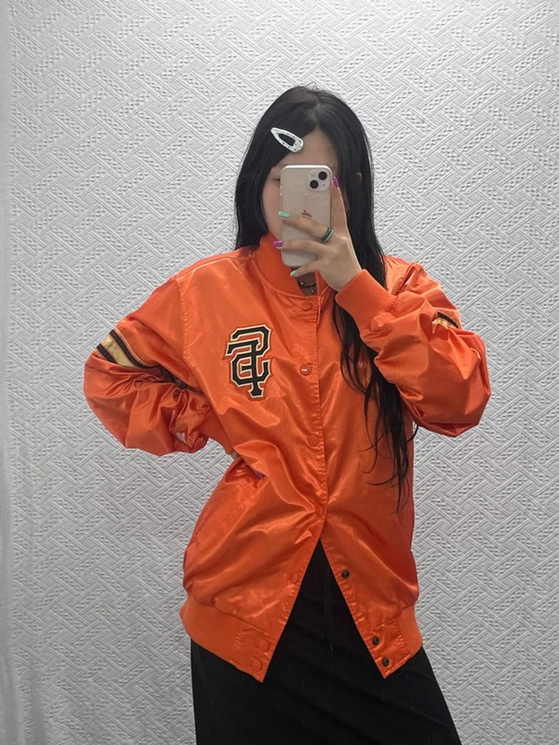 스타터 샌프란시스코 자이언츠 레트로 오렌지 바시티 자켓 M C07134 상품이미지2