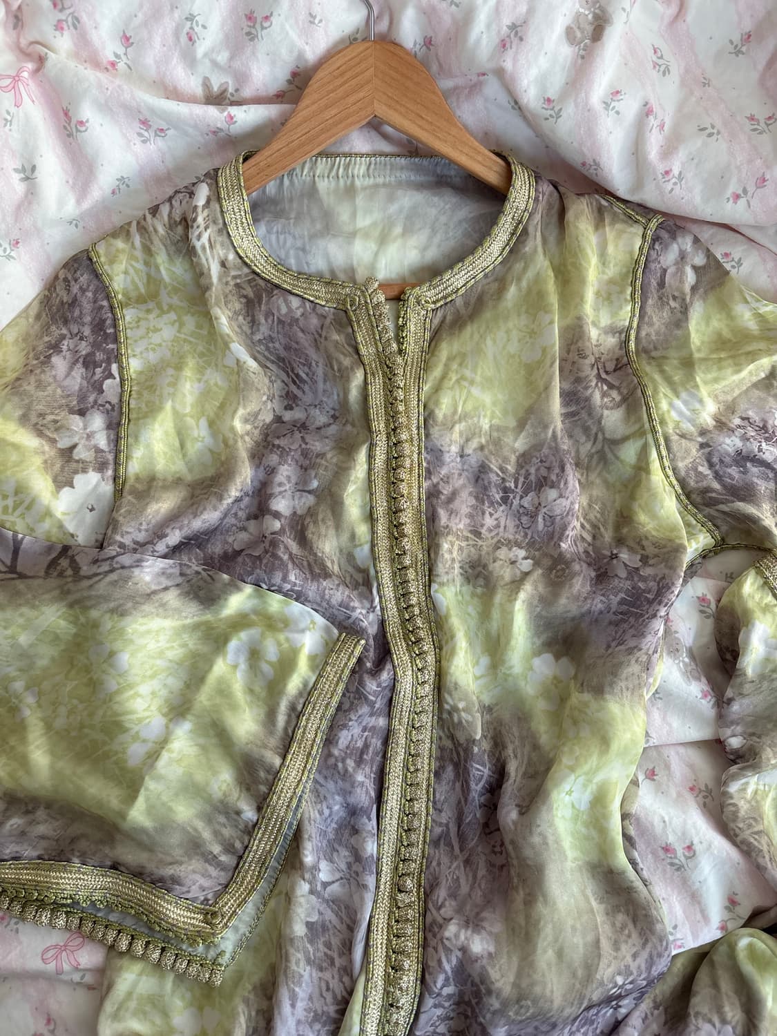 모로코 100% Silk , 2001년에 마라케시 수제 카프탄 드레스  상품이미지6