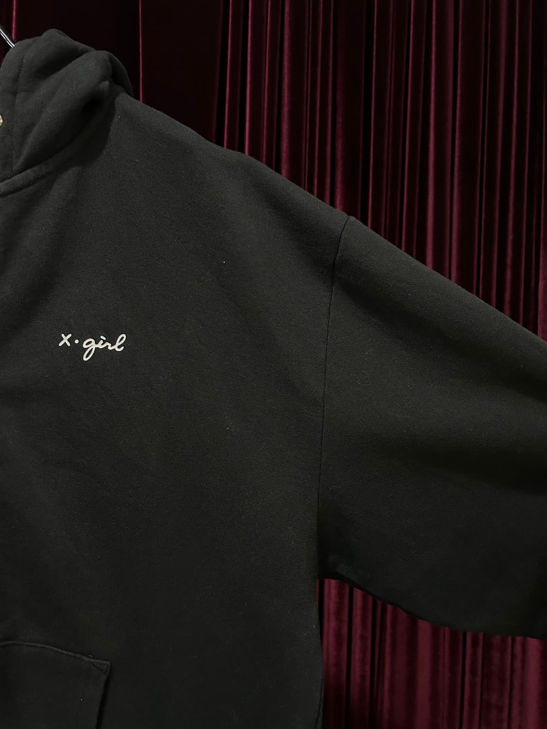 X-GIRL cursive logo hoodie zip-up 상품이미지5