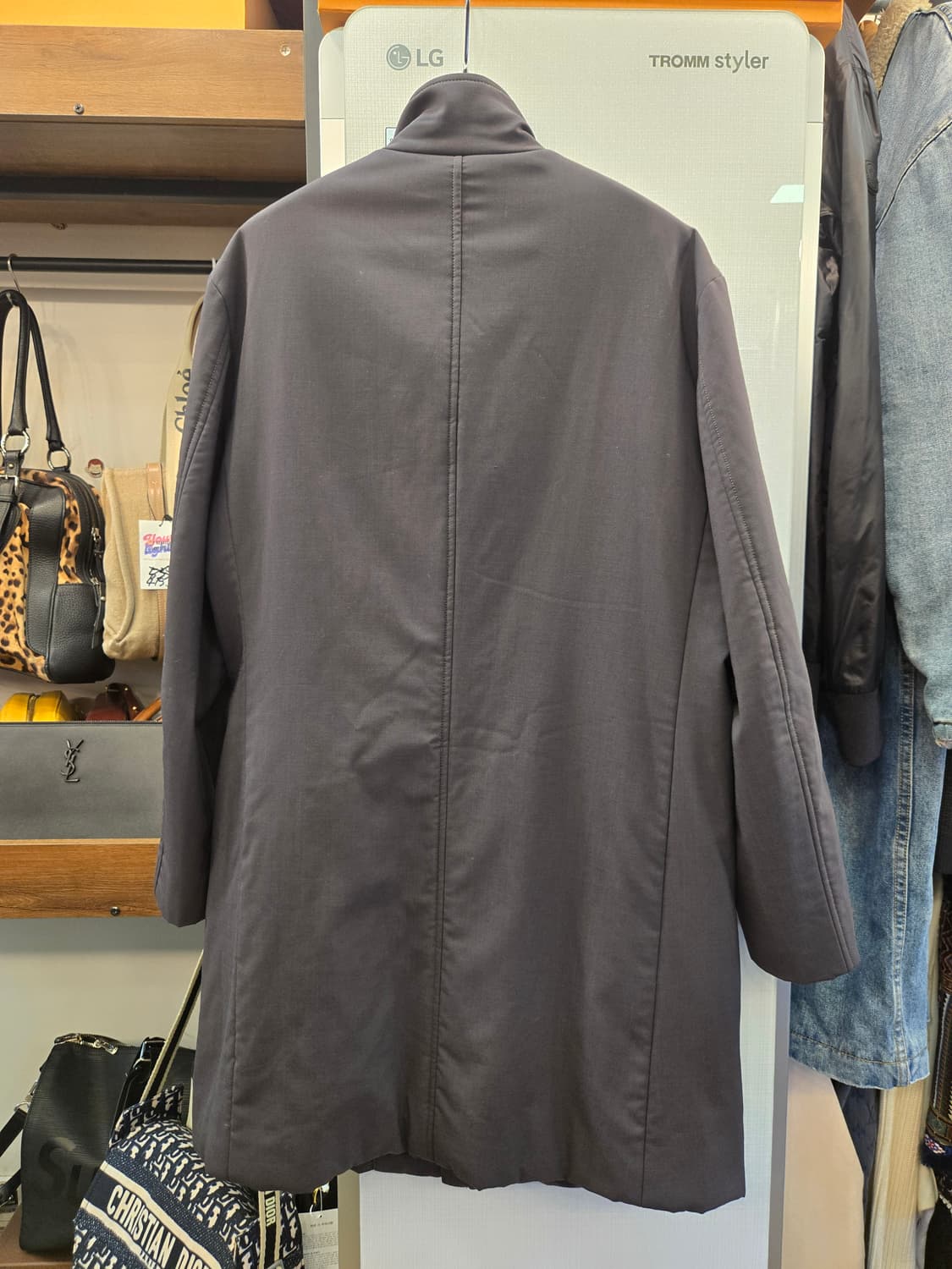 솔리드 옴므 (SOLID HOMME) 히든 버튼 스탠드넥 코트/자켓  상품이미지2