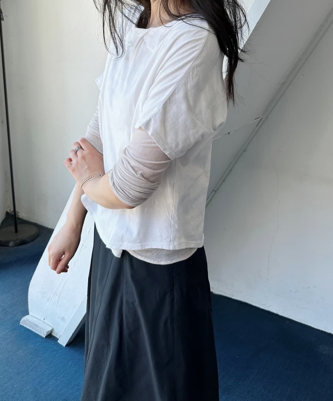 Stretched cotton stripe pattern top 상품이미지8