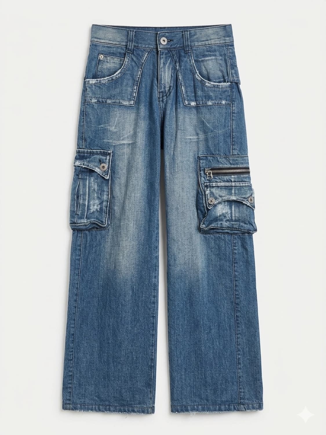 T2X Jeans 멀티포켓 카고 빈티지 데님 팬츠 32 상품이미지1