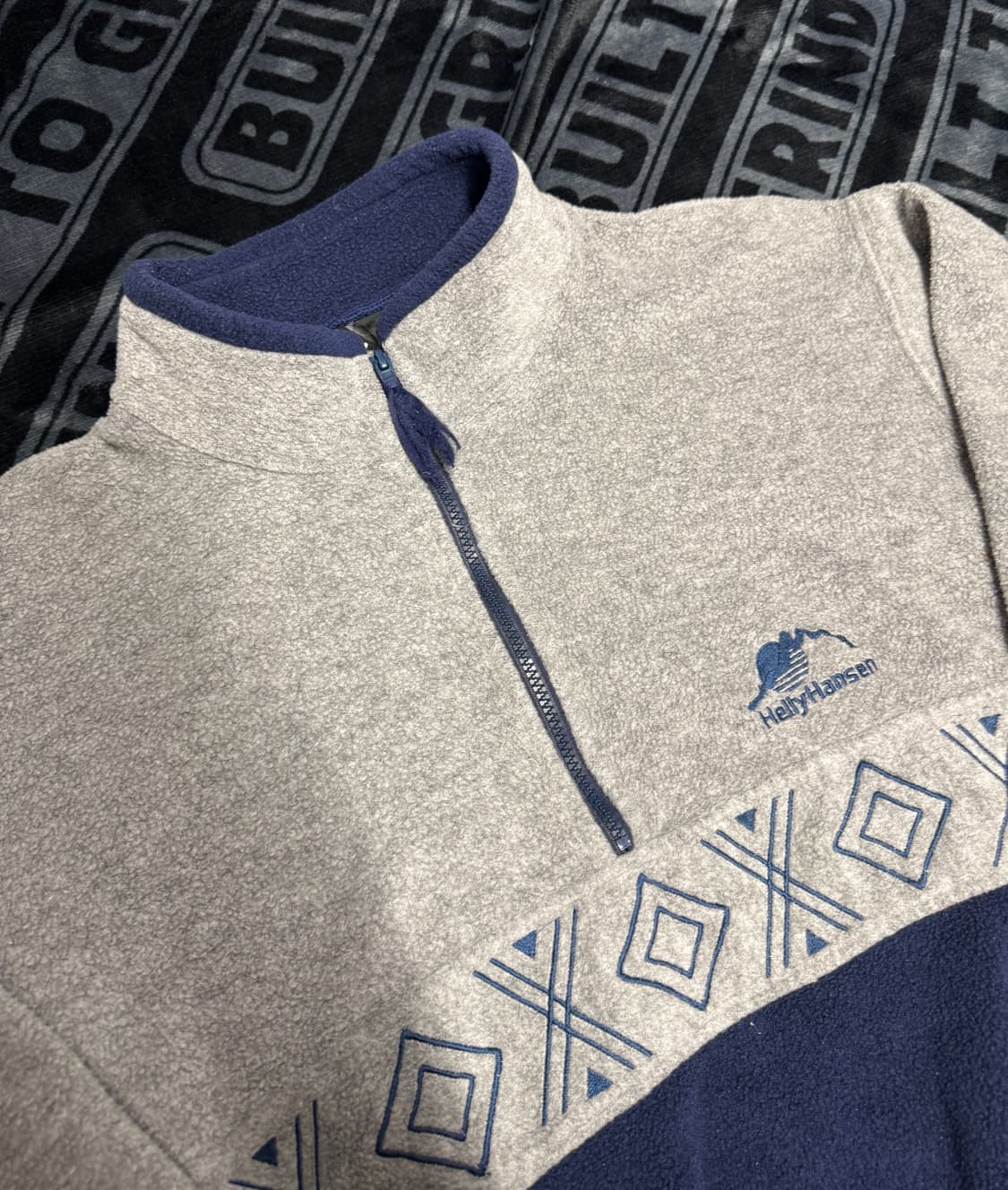 헬리 한센 쿼터 짚 플리스 풀오버 그레이 네이비 상품이미지3