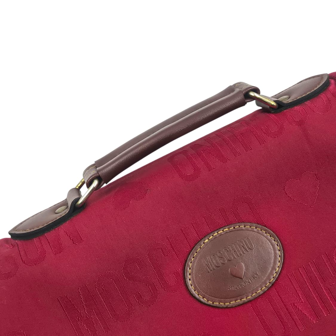 00s 러브 모스키노 레더 캔버스 벨트 크로스백 상품이미지4