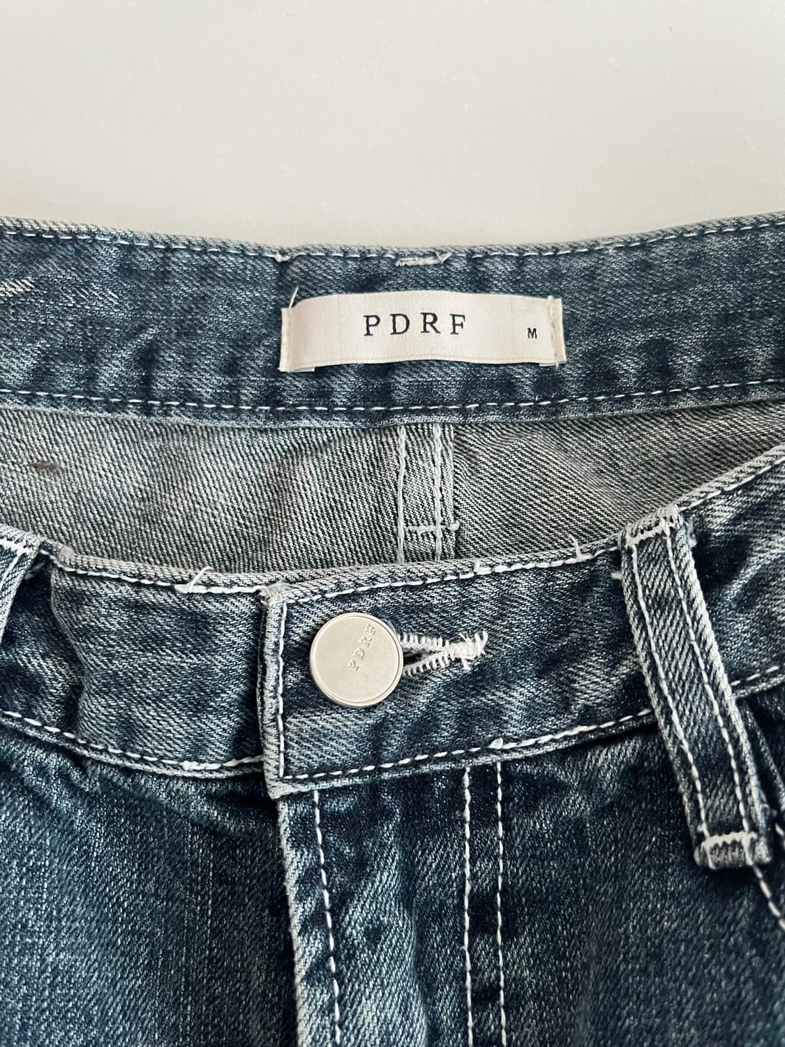 M) 판도라핏 와이드 데님 팬츠 청바지 중청 상품이미지4