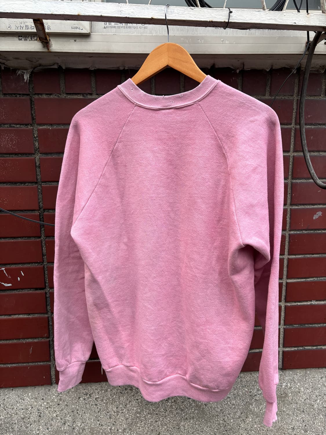 RH-05 90s 저지스 핑크 워싱, 데미지 커스텀 빈티지 스웻셔츠 상품이미지4