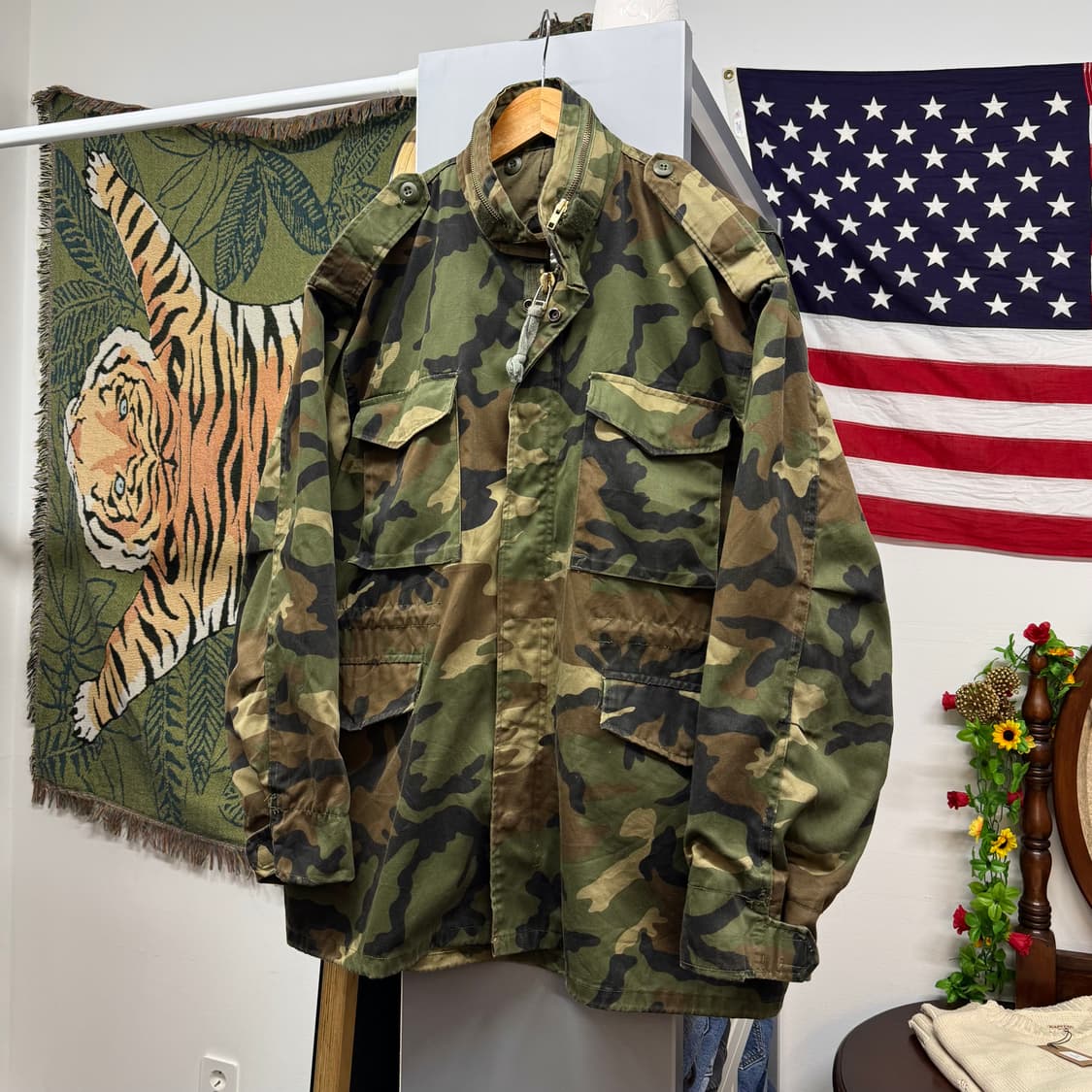80s Duck Bay 우드랜드 M65 필드 자켓 (XL)   상품이미지1