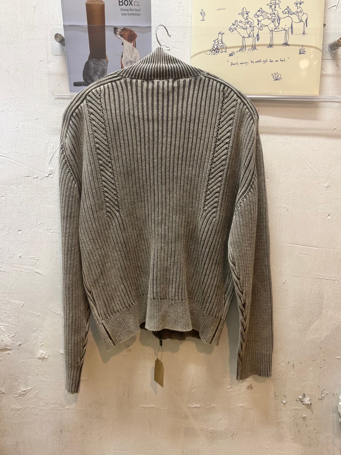 엘무드 피스 다이드 니트 집업 상품이미지5