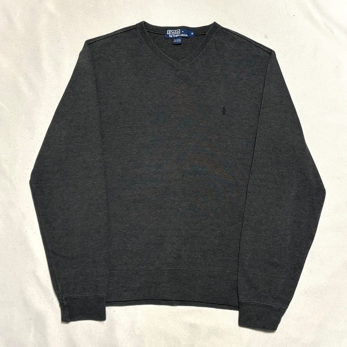 M 폴로랄프로렌 챠콜 코튼 브이넥 맨투맨 상품이미지2