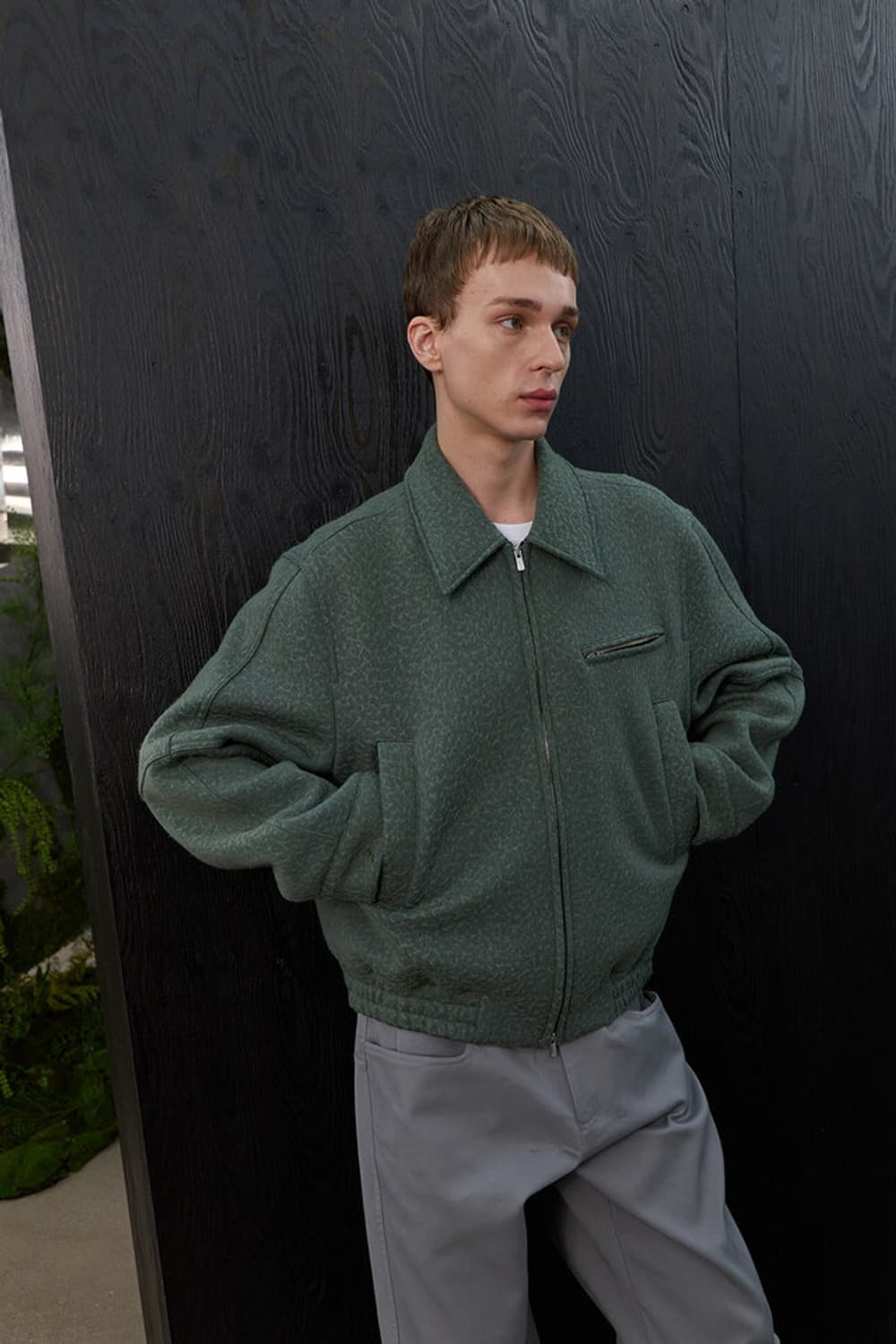 (새상품) yiyae 이예 드리즐러 자켓 - 그린 상품이미지1