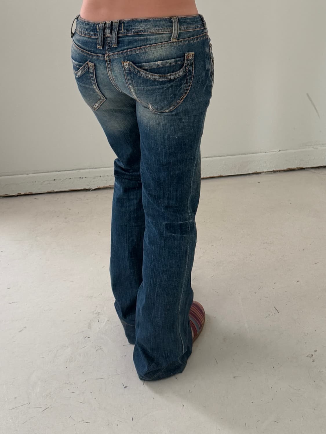 일본빈티지 y2k 로우라이즈 부츠컷 데님 상품이미지4