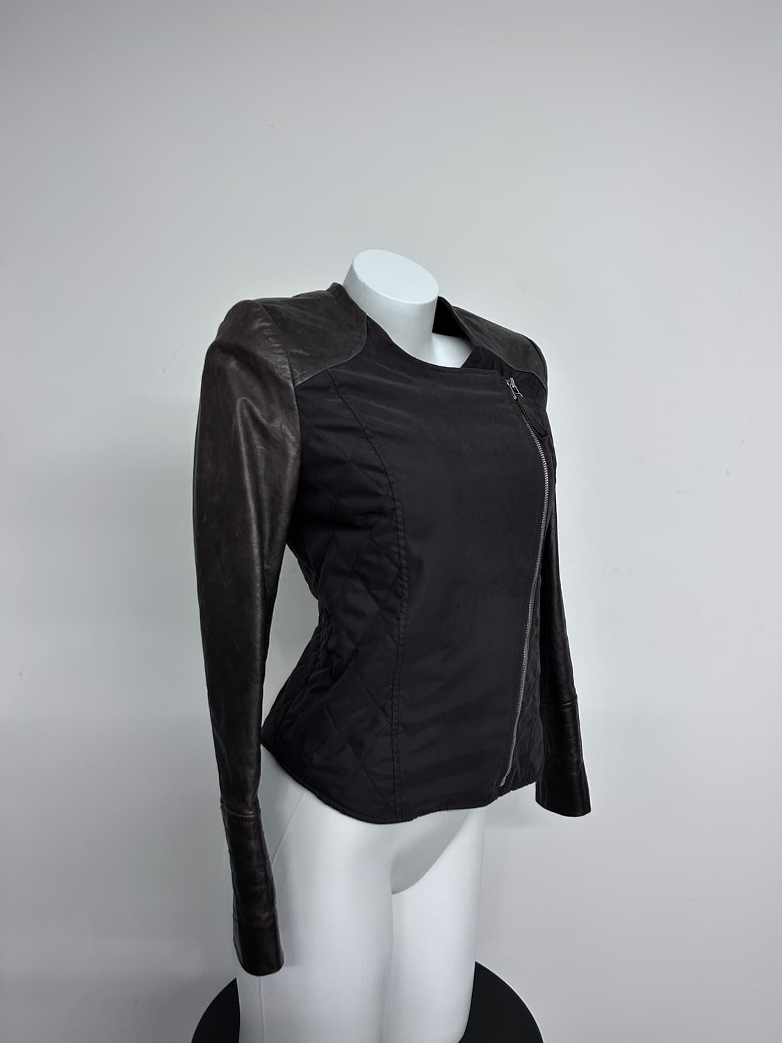 하이브리드 판넬 램스킨 자켓 상품이미지4