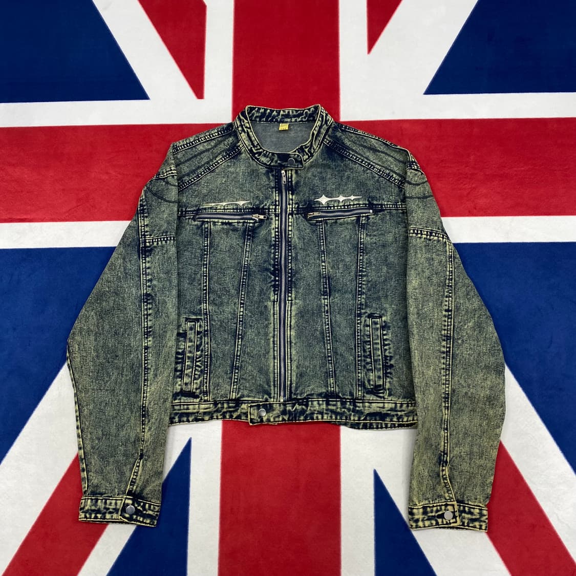 빈티지 워싱 데님자켓 3XL 실측 XL-2XL  상품이미지1