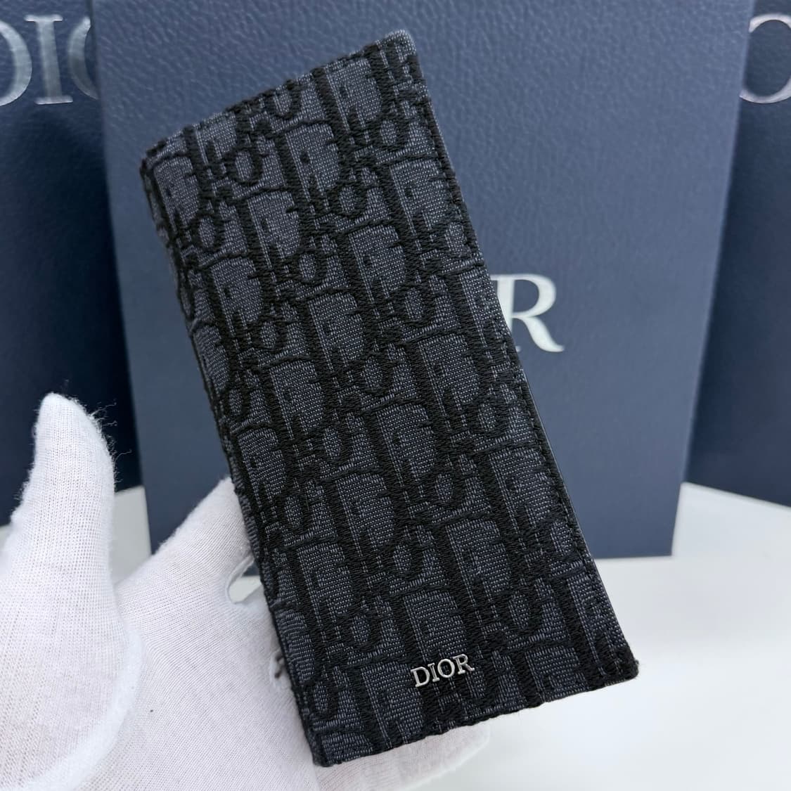 [미사용/선물가능] 26SS 디올 오블리크 자카드 장지갑 블랙 상품이미지2