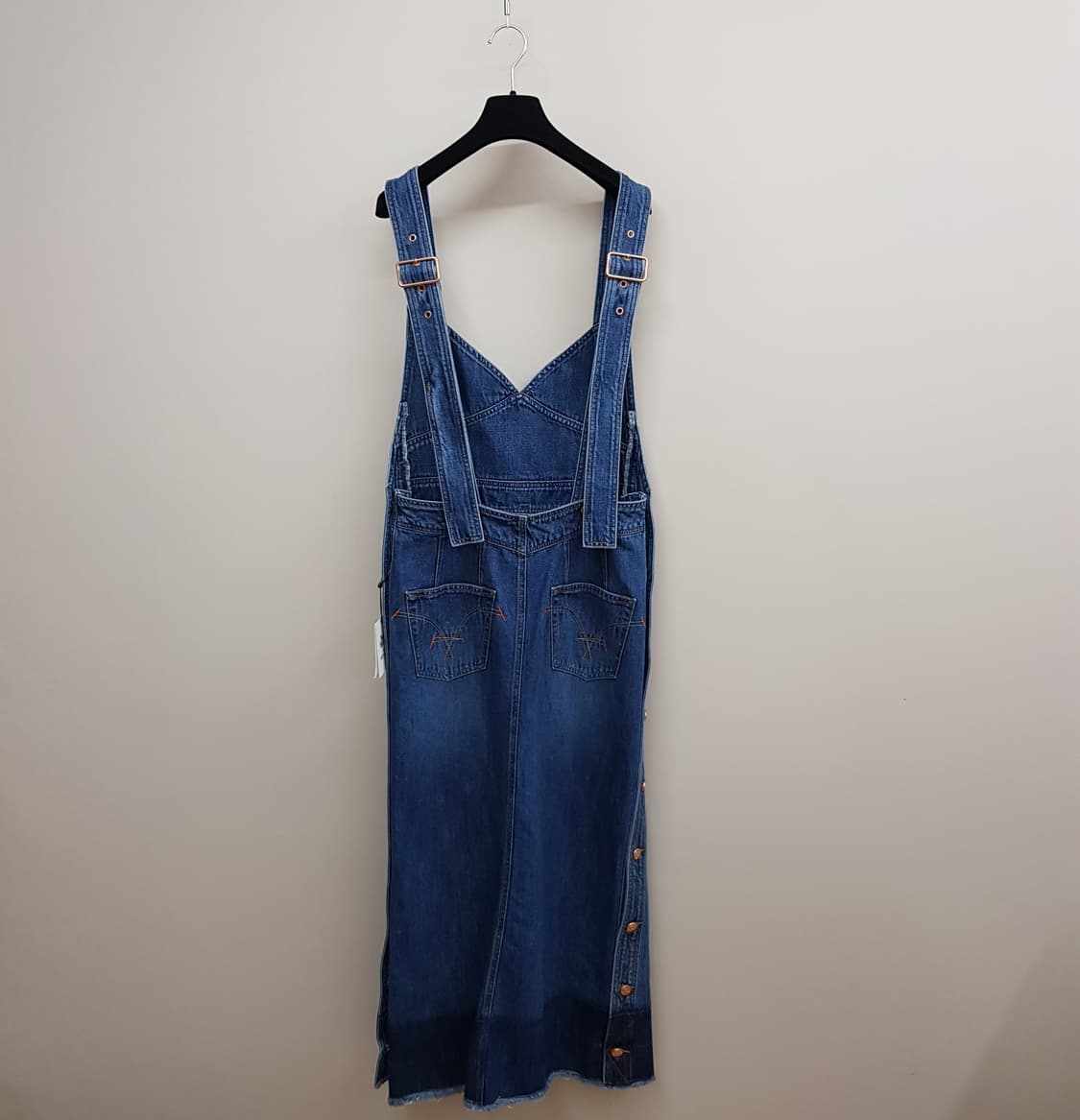럭키슈에뜨 쟈뎅드 데님 멜빵 롱원피스 38사이즈 (택달린새제품) 상품이미지6
