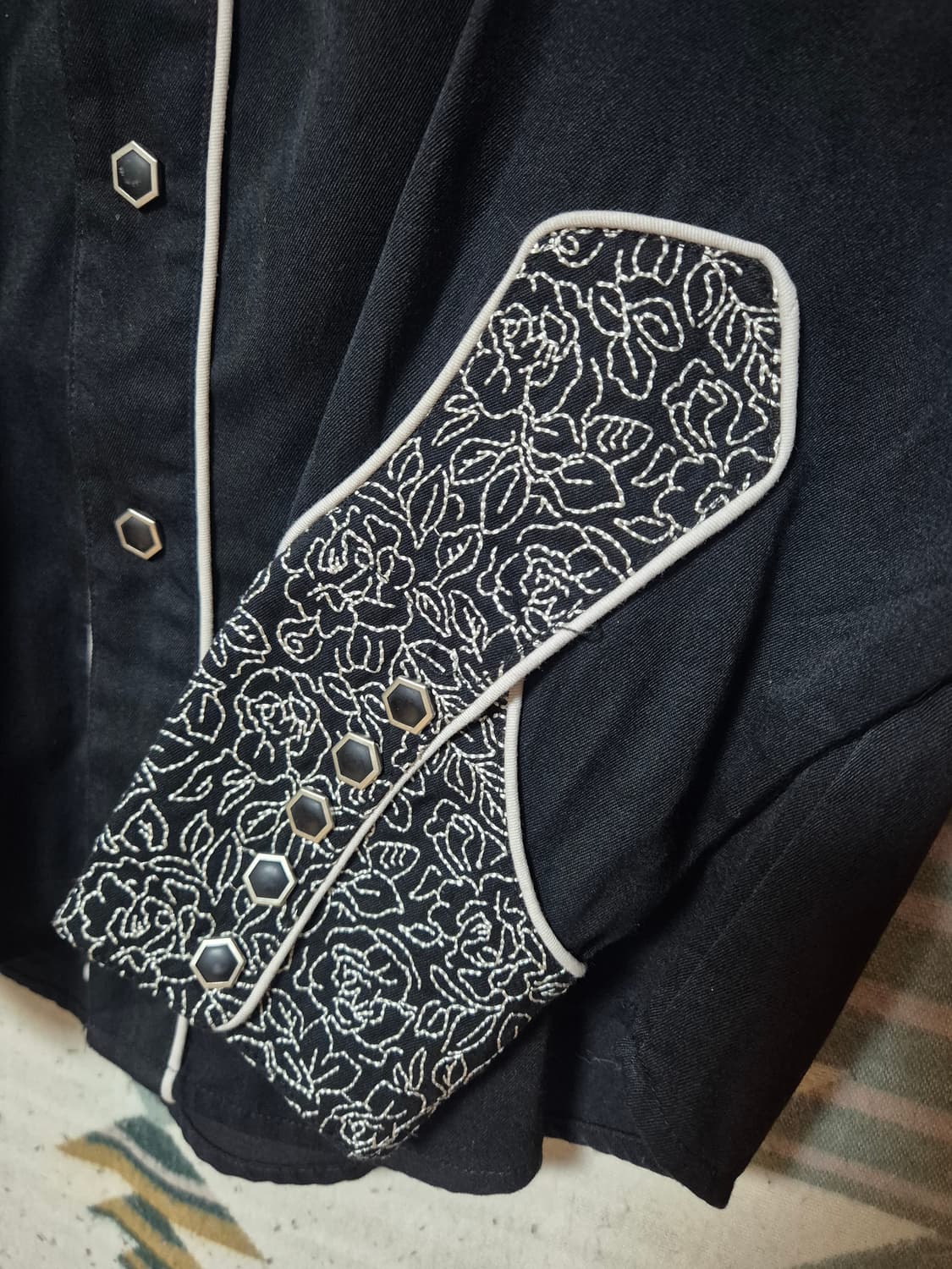 플라워 패턴 자수 웨스턴 셔츠 상품이미지4